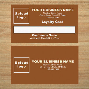 Fidelización Tarjeta de fidelidad plana Business Brown