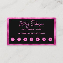 Fidelización Tarjeta de fidelidad plana de Relieve metalizado F