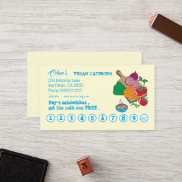 Fidelización Tarjeta de fidelidad plana Vegan Eatery