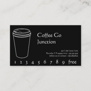 Fidelización Tarjeta de fidelidad / Ponche de bebida de café