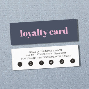 Fidelización Tarjeta de fidelidad rosa azul elegante y simple