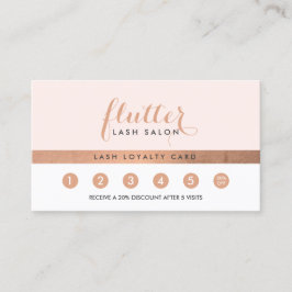 Fidelización Tarjeta de fidelidad rosa con el logotipo de la Sa