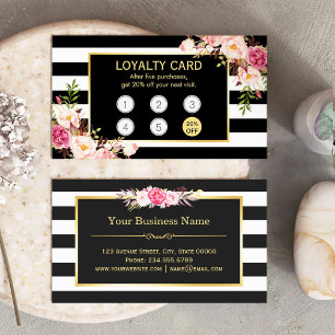 Fidelización Tarjeta de fidelidad Salón de Belleza Floral Vinta