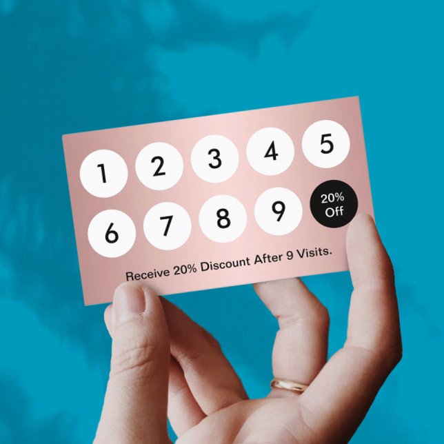 Fidelización Tarjeta de fidelidad Salón de belleza Rosa de Reli (Subido por el creador)