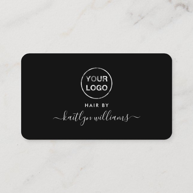 Fidelización Tarjeta de fidelidad simple de script - Logotipo - (Reverso)