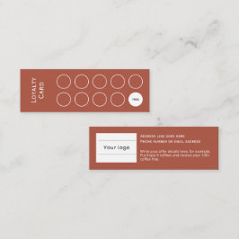 Fidelización Tarjeta de fidelidad, transparente y simple, marró