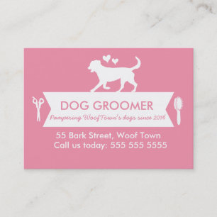 Fidelización Tarjeta de la lealtad del Groomer del perro -