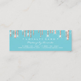 Fidelización Tarjeta de lealtad 6 Punch Makeup Beauty Heart Ros