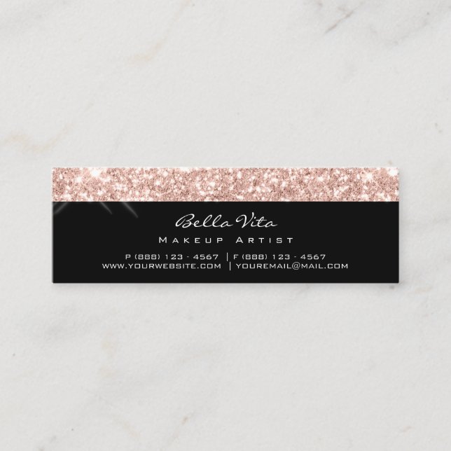 Fidelización Tarjeta de lealtad 6 Punch Makeup Beauty Rosa Blac (Anverso)