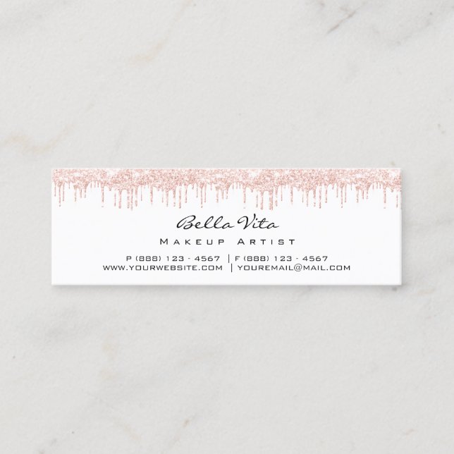 Fidelización Tarjeta de Lealtad 6 Punch Makeup Beauty Rosa Lux (Anverso)