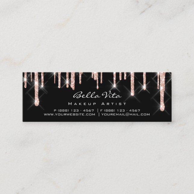 Fidelización Tarjeta de lealtad 6 Punch Makeup Belleza Corazón  (Anverso)