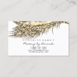 Fidelización Tarjeta de lealtad 6 Salón de belleza Lash Black W