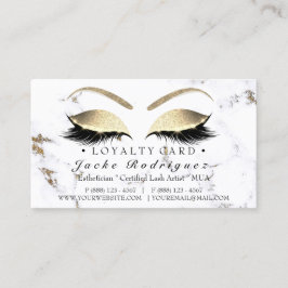 Fidelización Tarjeta de Lealtad 6 Salon Punch Lashes Mármol Maq