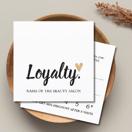Fidelización Tarjeta de lealtad de belleza de corazón de oro fa