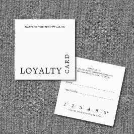 Fidelización Tarjeta de Lealtad de Belleza en Blanco y Negro Mo