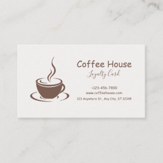 Fidelización Tarjeta de Lealtad de Cafetería Moderna Minimalist
