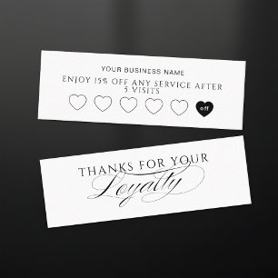 Fidelización Tarjeta de Lealtad de Cliente Moderna para Pequeña