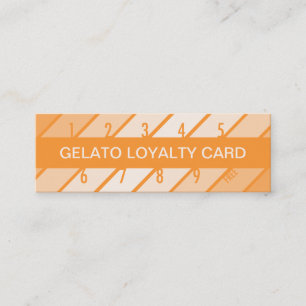Fidelización tarjeta de lealtad de gelato (retrógrado)