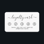 Fidelización Tarjeta de Lealtad de Guión Simple - Blanco y Negr<br><div class="desc">Estas tarjetas simples pero muy elegantes son perfectas para dar a sus clientes como un incentivo para seguir regresando a usted.</div>