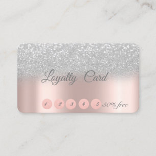 Fidelización Tarjeta de Lealtad de Rosa Dorado con Bokeh de Pla