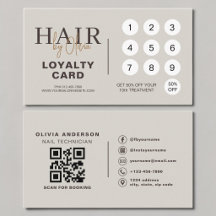 Tarjeta de Lealtad de Salón de Belleza con Código