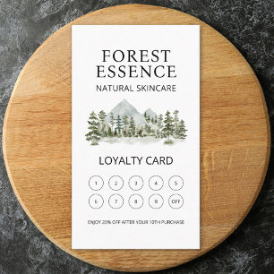 Fidelización Tarjeta de lealtad empresarial natural de bosque c