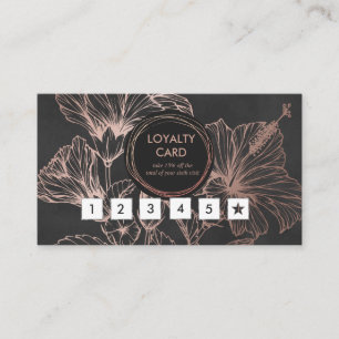 Fidelización Tarjeta de Lealtad Floral Rosa Chic