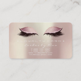 Fidelización Tarjeta de Lealtad Nina 6 Bocas de Belleza Rosa Or