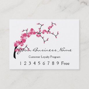Fidelización Tarjeta de Lealtad : Rama de Árbol de Flores de Ce