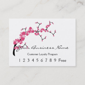 Fidelización Tarjeta de Lealtad : Rama de Árbol de Flores de Ce