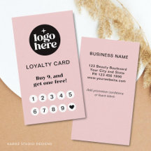 Tarjeta de Lealtad Rosa Negocio Recompensa Tarjeta