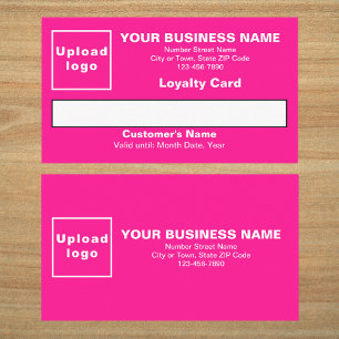 Fidelización Tarjeta de Lealtad Rosa Plana Empresarial
