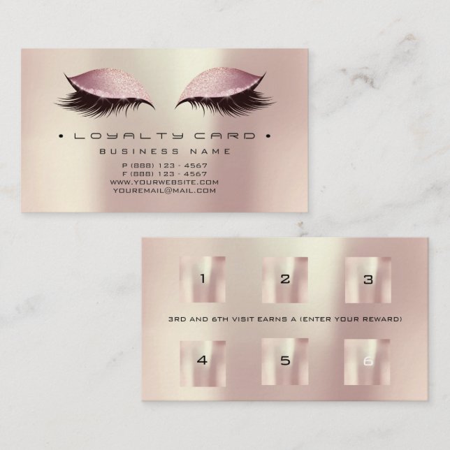 Fidelización Tarjeta de lealtad Salón de belleza maquillaje Pol (Anverso / Reverso)