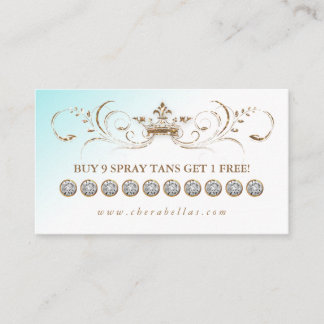 Fidelización Tarjeta de lealtad Spray Tan Diamont Purpurina Cro