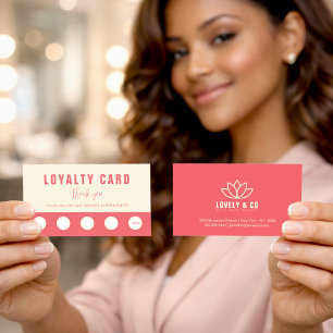 Fidelización Tarjeta de Lealtad y Recompensas Elegant Rose & Iv