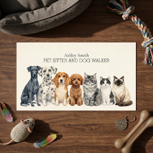Fidelización Tarjeta de Negocio de Cuidador de Mascotas Peluque
