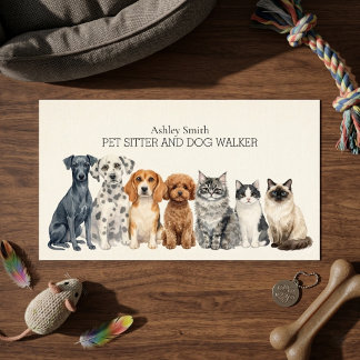 Fidelización Tarjeta de Negocio de Cuidador de Mascotas Peluque