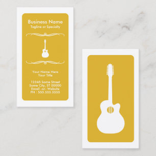 Fidelización tarjeta de negocios de guitarra acústica mod