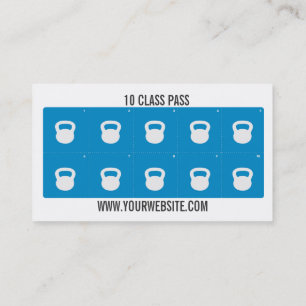 Fidelización Tarjeta de pases de clase 10 de clase Fitness Clas