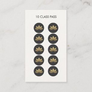 Fidelización Tarjeta de pases de clase 10 de Lotus Flower