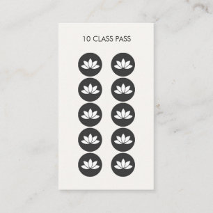 Fidelización Tarjeta de pases de clase 10 de Lotus Flower