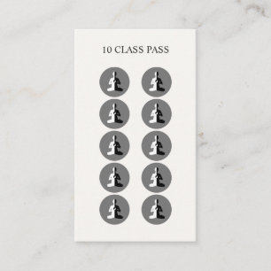 Fidelización Tarjeta de pases de clase 10 de meditación