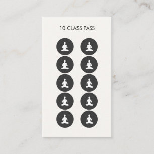 Fidelización Tarjeta de pases de clase 10 de meditación