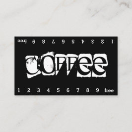 Fidelización Tarjeta de perforación de café de fidelidad de dob
