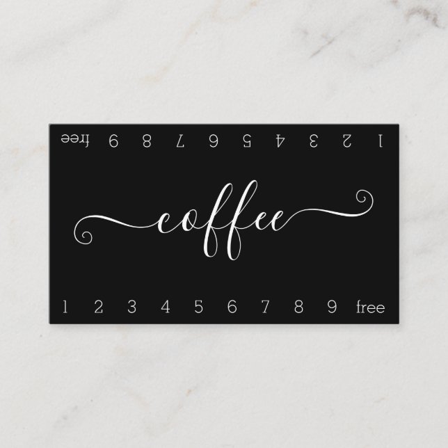 Fidelización Tarjeta de perforación para el café con doble fide (Anverso)