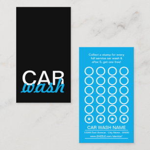 Fidelización tarjeta de perforación para lavado de coches