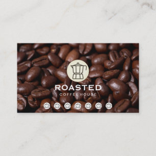 Fidelización Tarjeta de pinchazo de judías de café