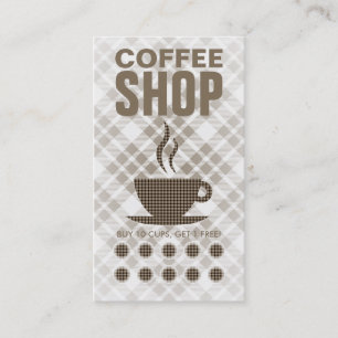 Fidelización tarjeta de pinchazo para café