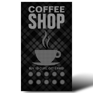 Fidelización tarjeta de pinchazo para café