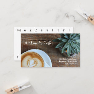 Fidelización Tarjeta de pinchazo para el café de fidelidad art
